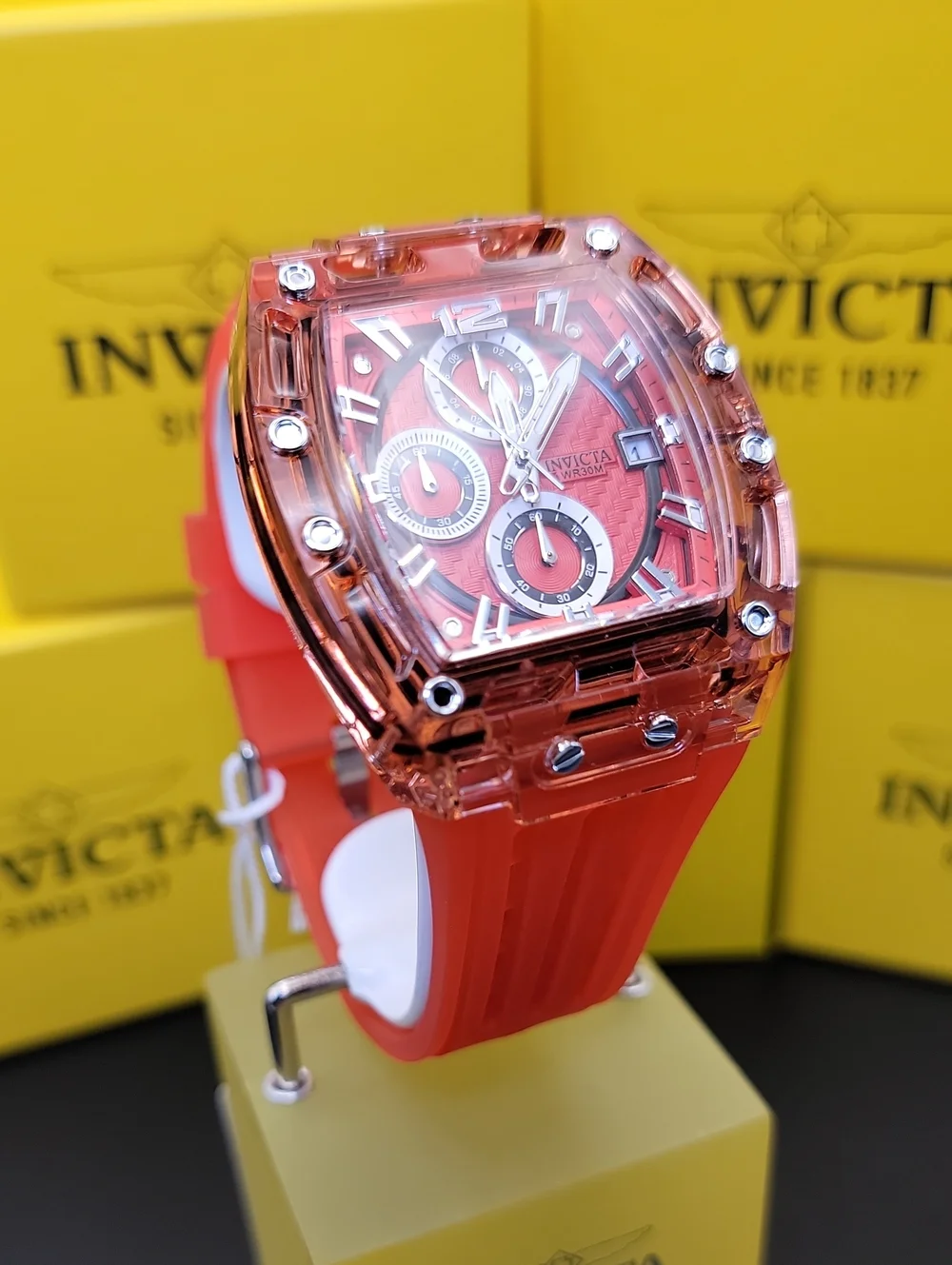 NEW ⌚️ Invicta S1 Rally Men's Allogrip Watch - 42mm, Red 70142 Chronograph